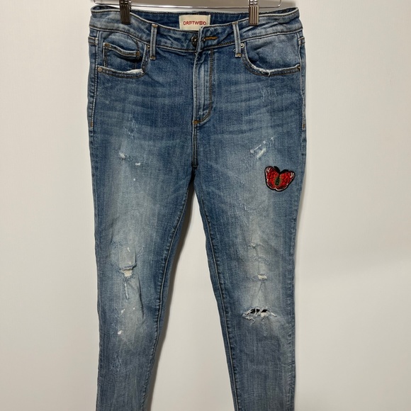 Driftwood Joyce distressed jeans size 26 - Picture 2 of 3